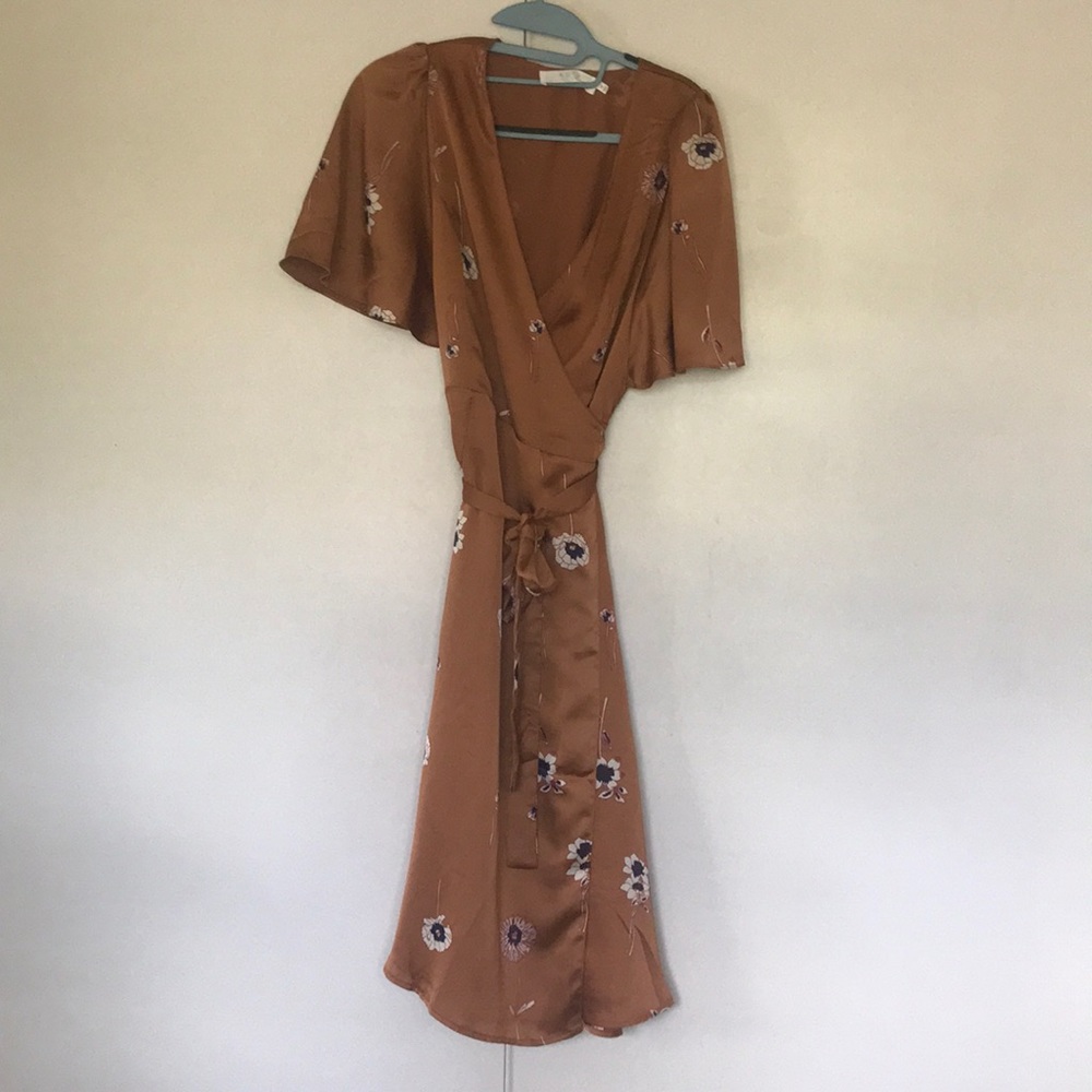 Midlength wraparound dress